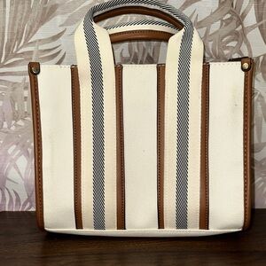 Aldo Striped Canvas Tote Bag